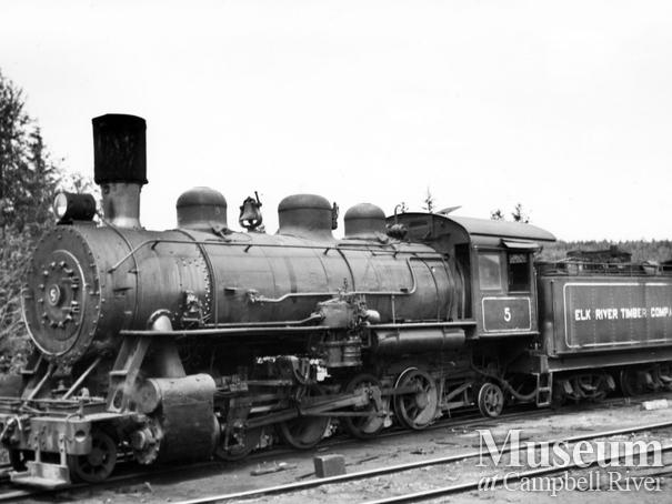 Elk River Timber Co. locomotive near Campbell River