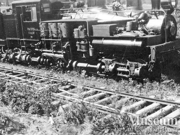 Bloedel, Stewart & Welch Co. locomotive near Campbell River