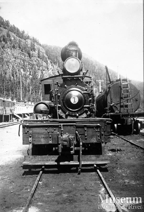 Elk River Timber Co. locomotive at Camp 9