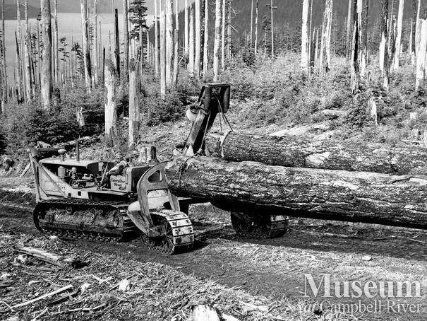 Cat logging operations at Bendickson Logging