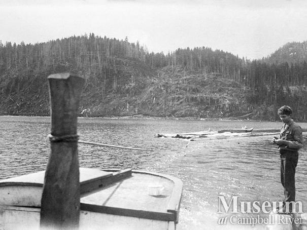 Working the log booms at Nimpkish Lake