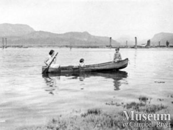 A dugout canoe at Elk Bay