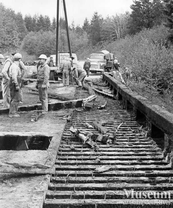 Demolishing old ERT logging bridge