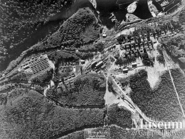 Aerial view of Nimpkish Camp